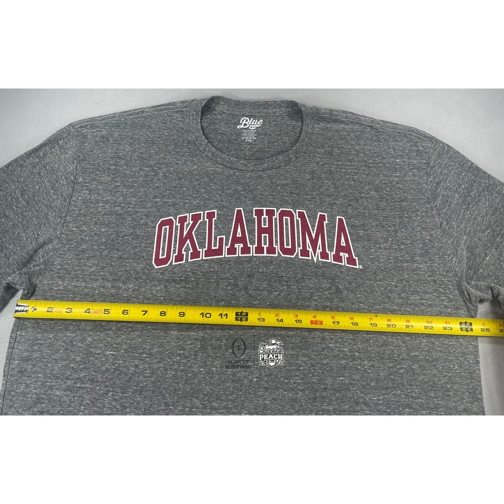 Blue 84 Oklahoma Sooners Peach Bowl T-Shirt Mens XXL Gray Heather Graphic - Picture 6 of 7